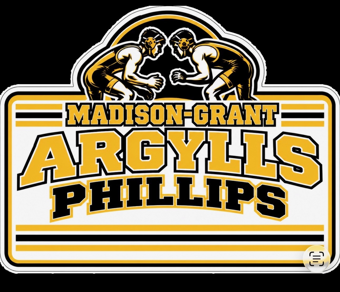 Madison-Grant Argylls wrestling vinyl decal for Phillips