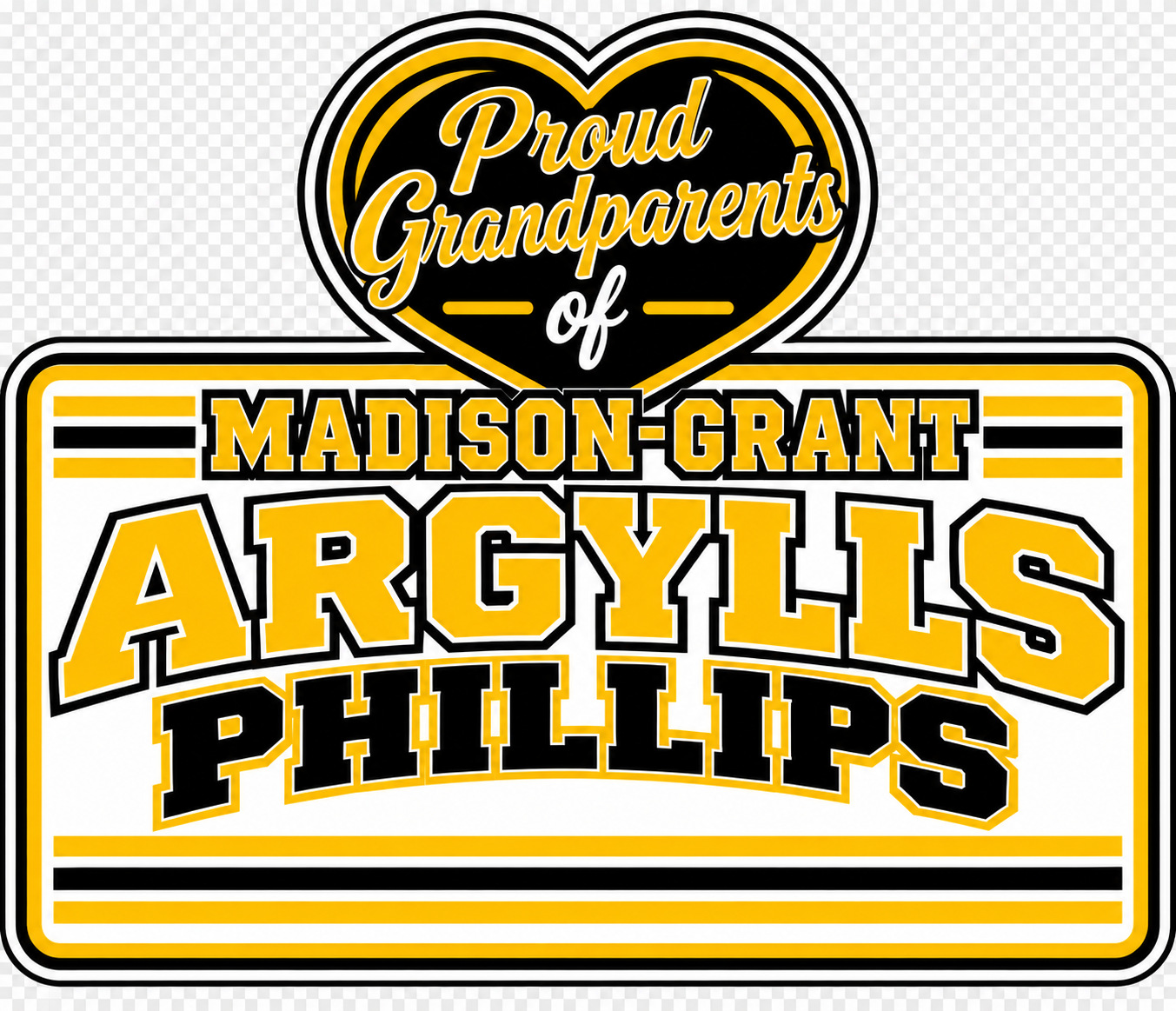 Proud Grandparents of Madison-Grant Argylls Phillips decal